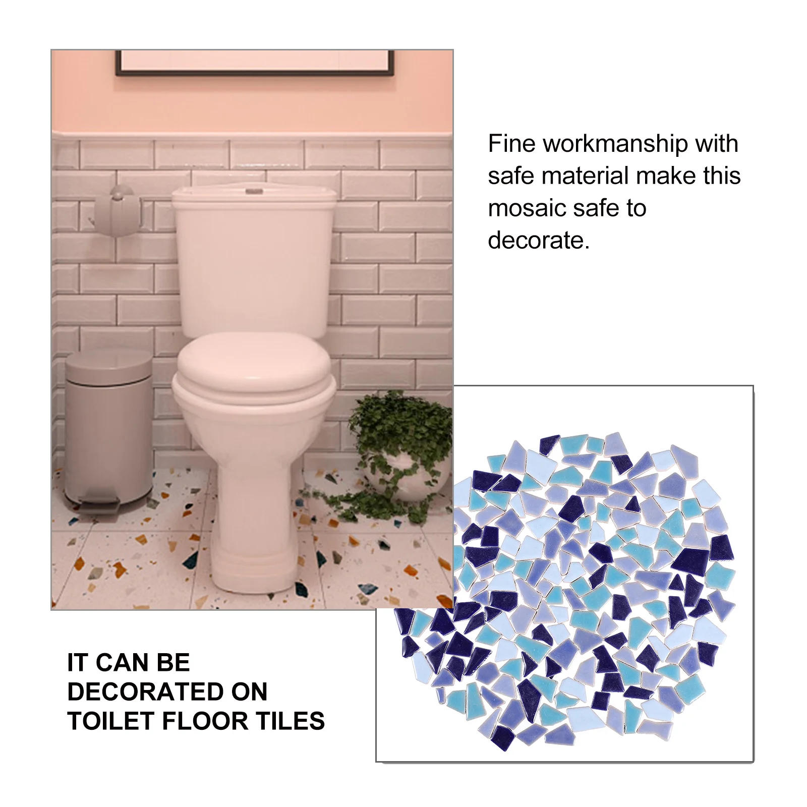 

200G Mosaic Loose Tiles Ceramic Irregular Pieces Bright Color DIY Craft Projects Home Garden Decoration Glazed Small Tile