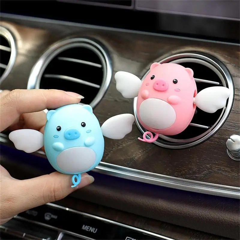 Pig Car Air Fresheners Lucky Cute Pig Car Vents Ornament Air Conditioner Outlet Clip Car Decorations Stand Interior Accessories