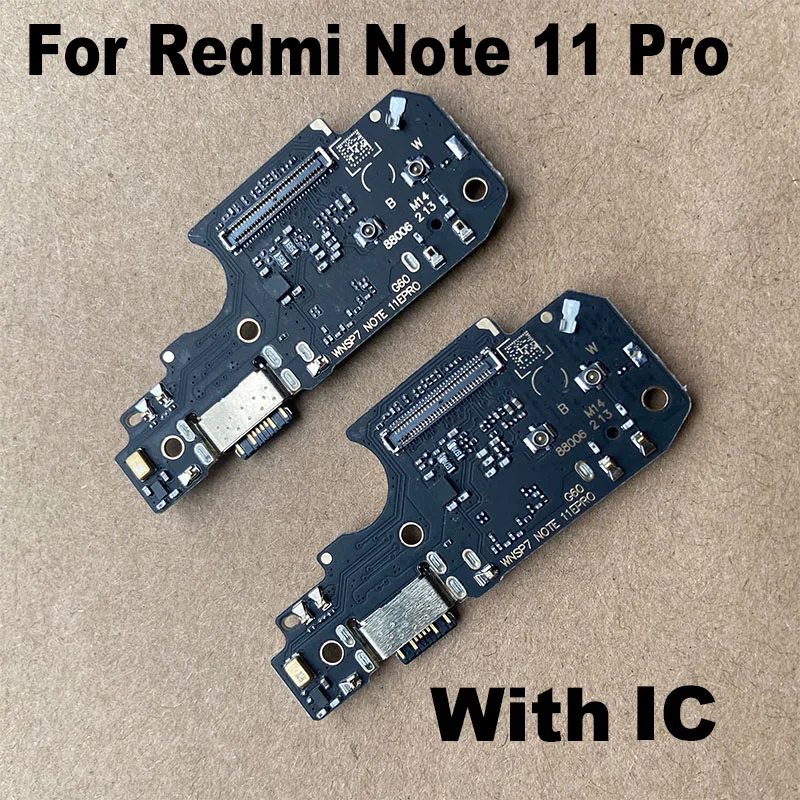 For Xiaomi Redmi Note 11 Pro / Poco X4 Pro USB Charging Port Mic Microphone Dock Board Flex Cable With IC Fast Charging 4G 5G