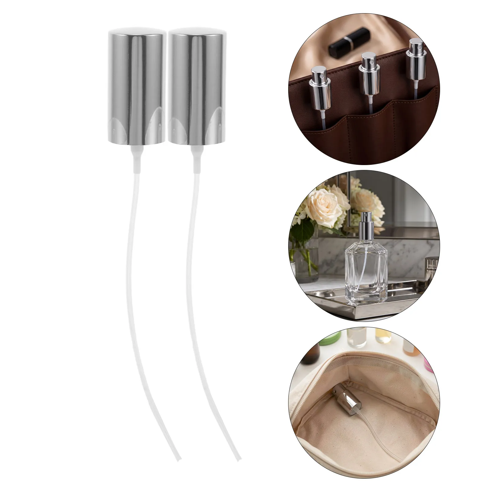 Fragrance Bottle Cap Fine Mist Spray Distribution Pump Nozzle Toppers Sprayer Perfume Gold Mini Atomizer