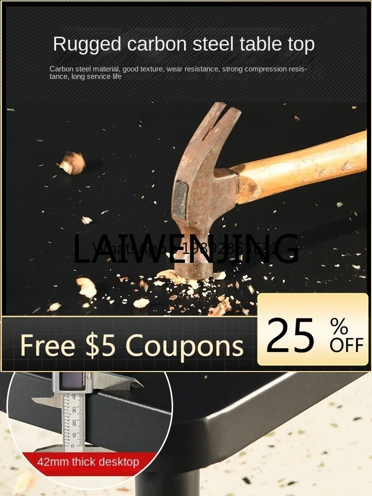 

6 Outdoor outside Terrace Outdoor Plastic Wood Leisure Stone Plate Long Table