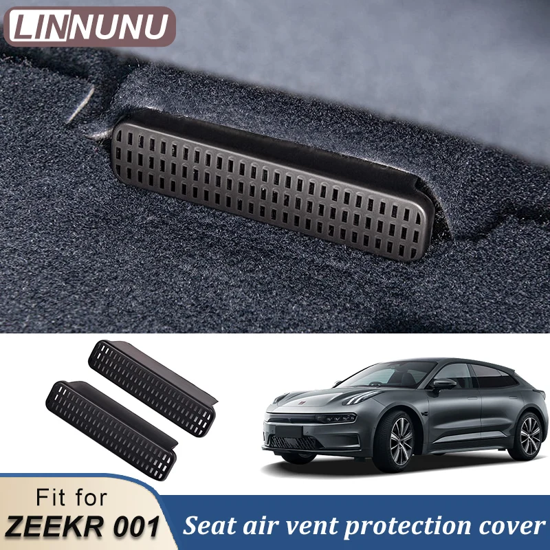 LINNUNU Fit for ZEEKR 001Under Seat Air Outlet Protective Cover Car Styling Modification Anti-blocking Cover for 2021-2023 2024