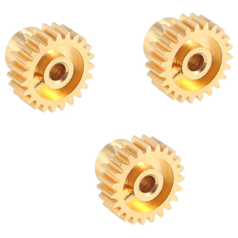 3 uds 3.175Mm eje piñón de latón engranaje de Motor 32DP 48DP 64DP M0.6 para 1/10 1/8 RC coche 3650 3660 piezas accesorios 23T