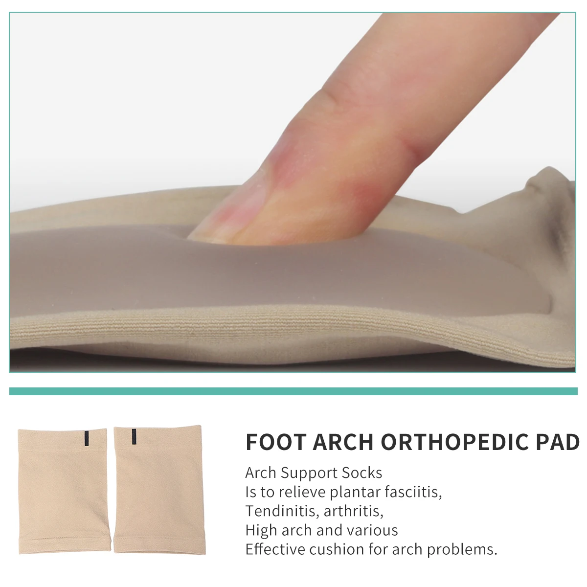 

Arch Support Ergonomic Comfortable Elastic Foot Arch Support Pad Massage Pad for Flatfoot Orthotics Foot Care Tools Durable