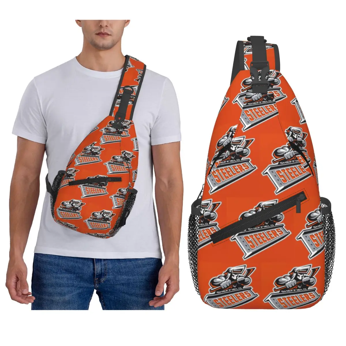 

The Sheffield Steelers Chest Bag Men Sling Crossbody Backpack Chest Bag Traveling Hiking Daypack Shoulder Bag