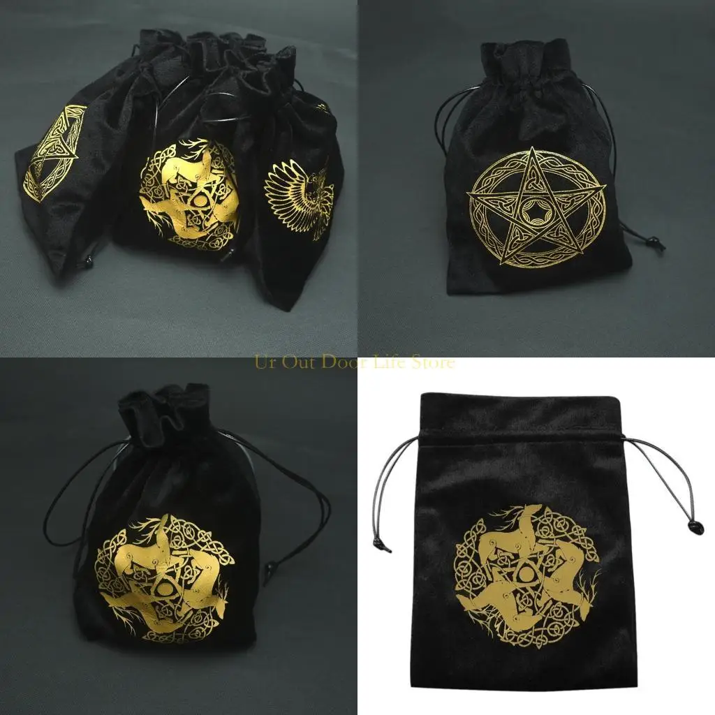 

77UF The Dutch Drawstring Bag Board Game Divination Cards Deck Storage Bag