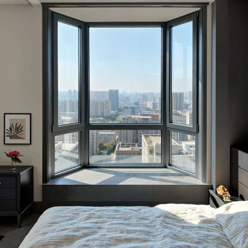 Customization Minimalist Aluminum Alloy Double Glazed Windows Thermal Break Soundproof Energy Star Qualified Hurricane Horizonta