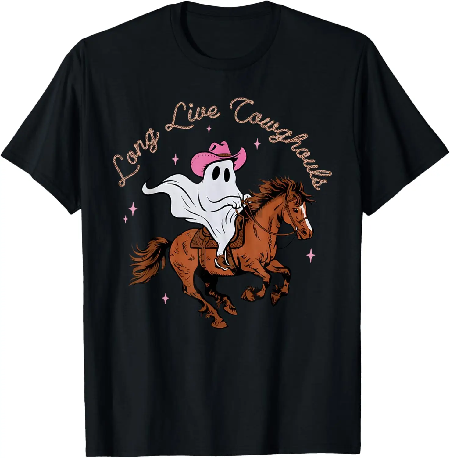 

Футболка Long Live Cowghouls Western Ghost Halloween Cowboy Cowgirl