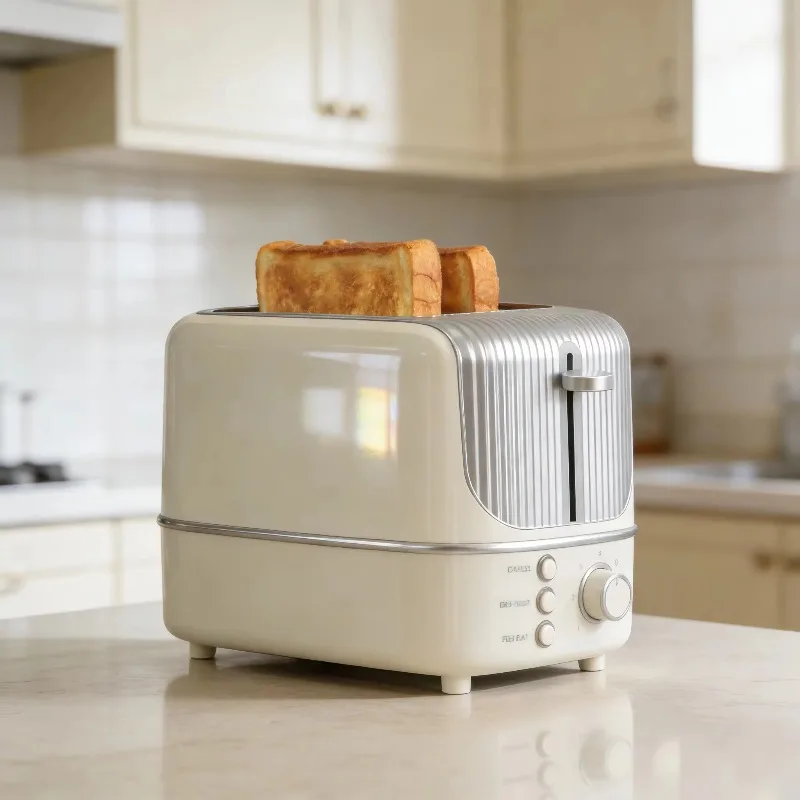 

Электрическая домашняя тостерница с двумя слотами, 800 Вт, быстрое приготовление, регулировка степени поджаривания