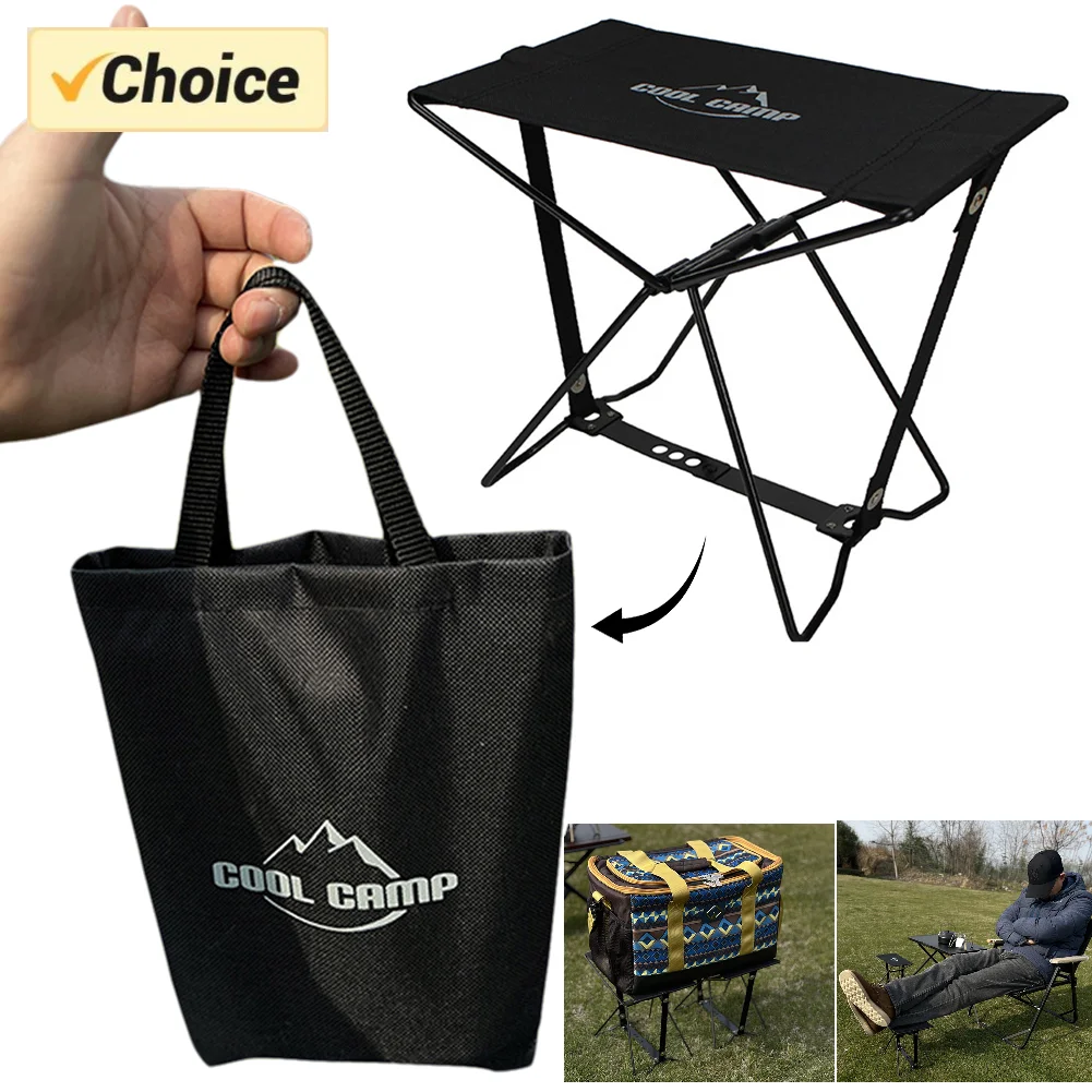 Travel Folding Chair Foot Rest Ultralight High Load Outdoor Camping Chair Stretch one's feet Portable Beach Hiking Picnic Seat