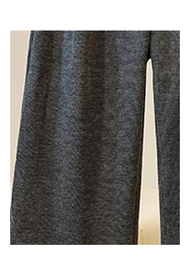 Damskie spodnie garniturowe z wysokim stanem i prostymi nogawkami, plus size, modne, wyszczuplające, maskujące niedoskonałości, na jesień, uniwersalne spodnie.