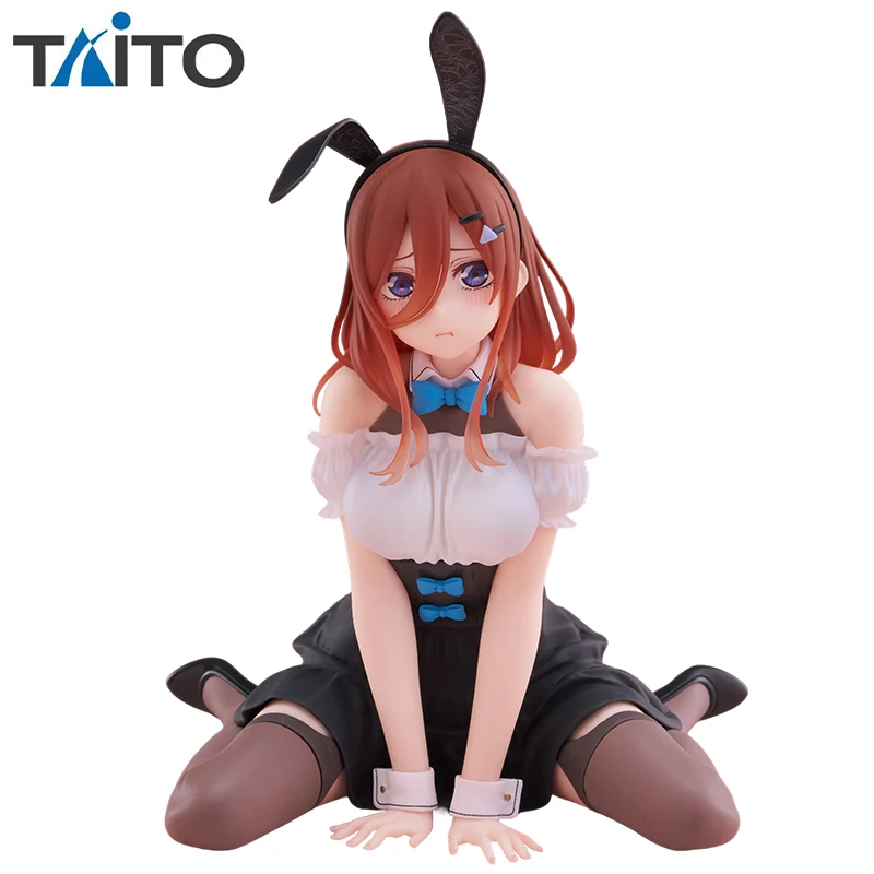 

In Stock Original TAITO Desktop Cute Nakano Miku Bunny Ver. The Quintessential Quintuplets 13Cm Kawaii Anime Figure Model Toys