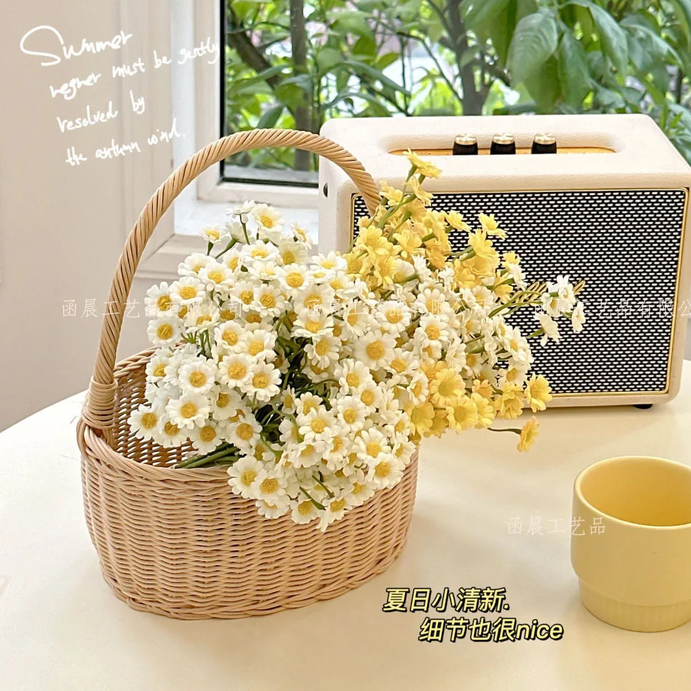 Chamomile artificial flowers european style dining table fake flowers home decoration small wild chrysanthemum view 2