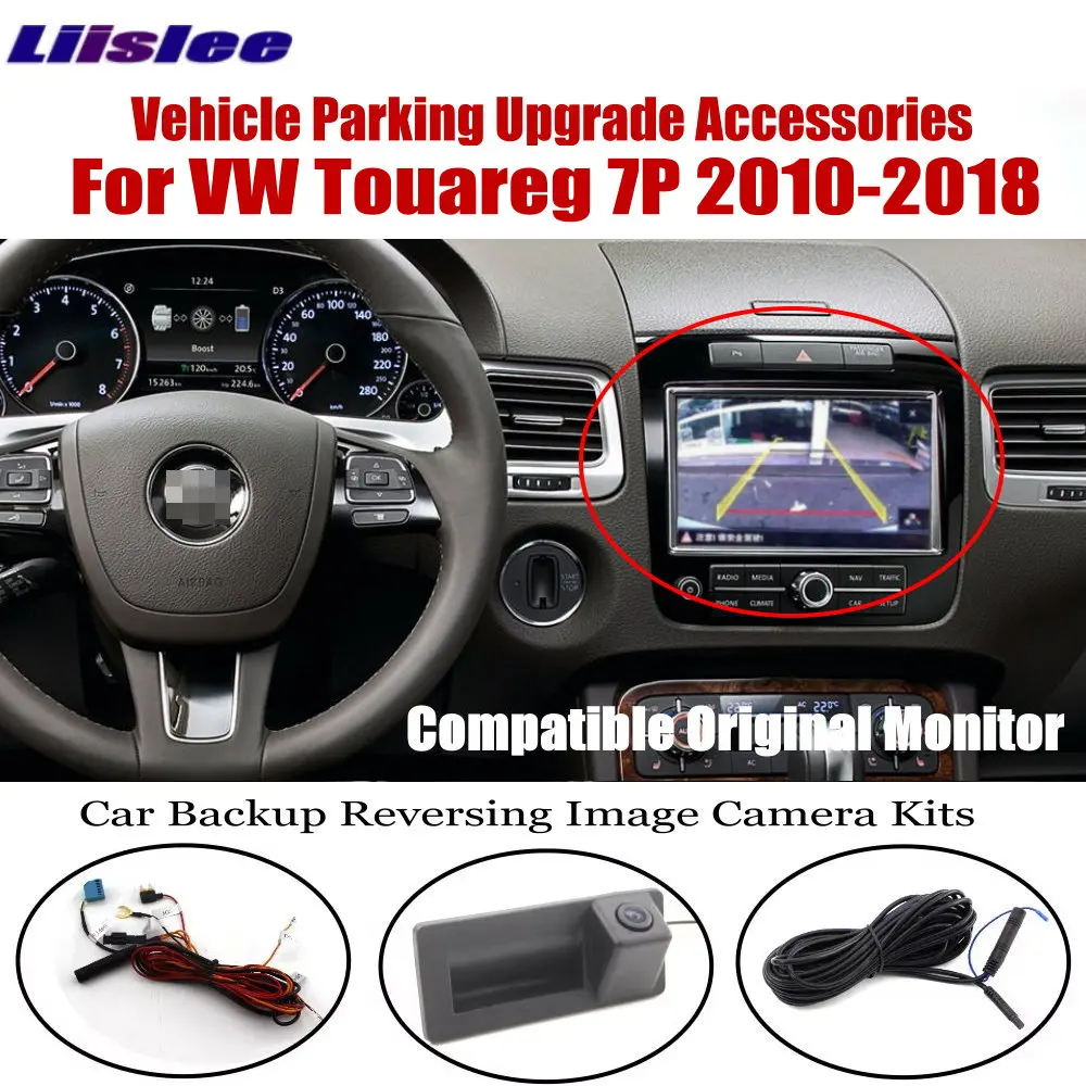 

Original Factory Display Car Parking Camera For Volkswagen VW Touareg 7P 2010-2018 MQB MIQ PQ Screen Reversing Image Accessories