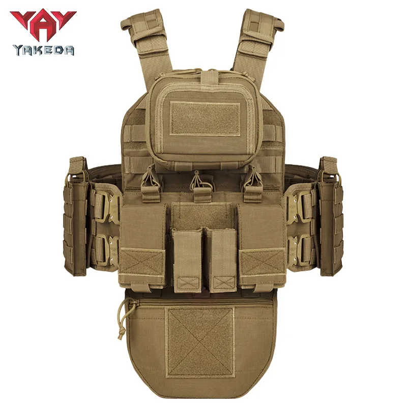 YAKEDA 1000D Nylon Molle Outdoor Tactical Vest CS Equipment Multifunctional Modular Colete Tactico Training Combat Vest