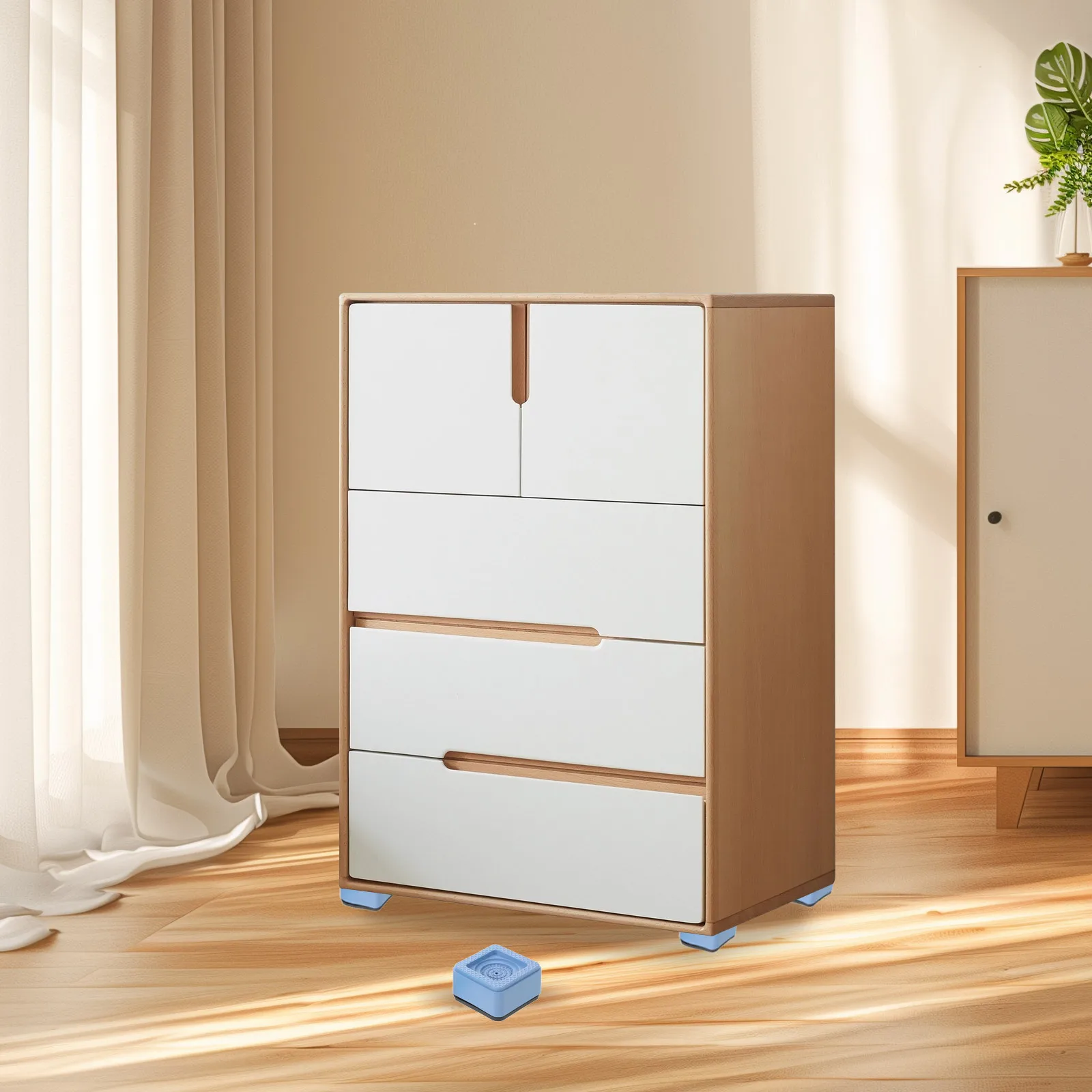 Almofadas estabilizadoras para pés de lavadora, 4 unidades, antivibração, à prova de choque, para máquina de lavar, redução de ruído e proteção de aparelhos