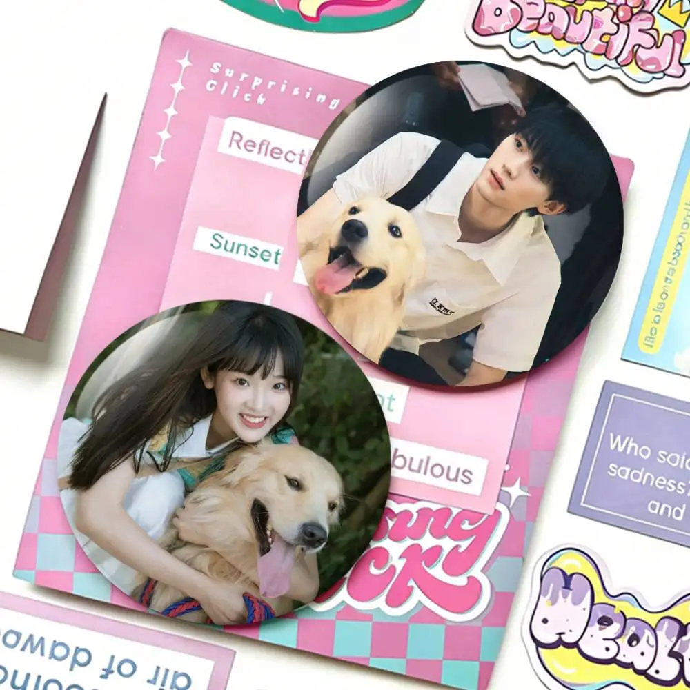 

when i fly towards you Zhang Lurang Su Zaizai Laser Badge Applicable For Backpack Clothes Hats Decor Creative Accessories