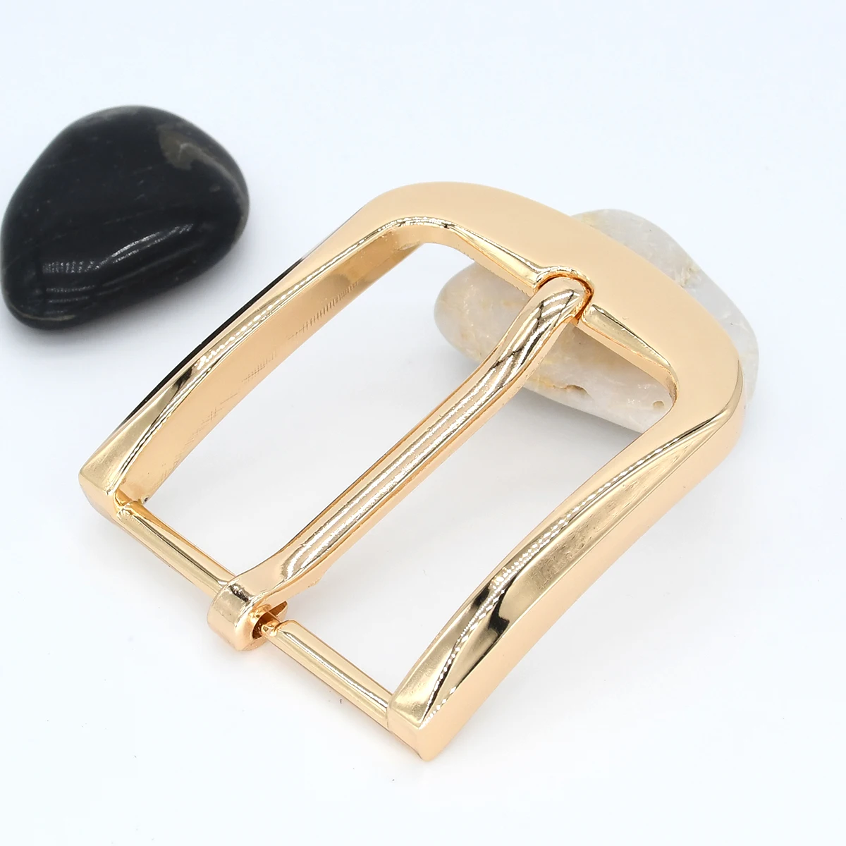 40mm Alloy Plating Belt Buckles Gold End Bar Single Pin Buckle Leather Craft Waistband Belt Parts Accessories