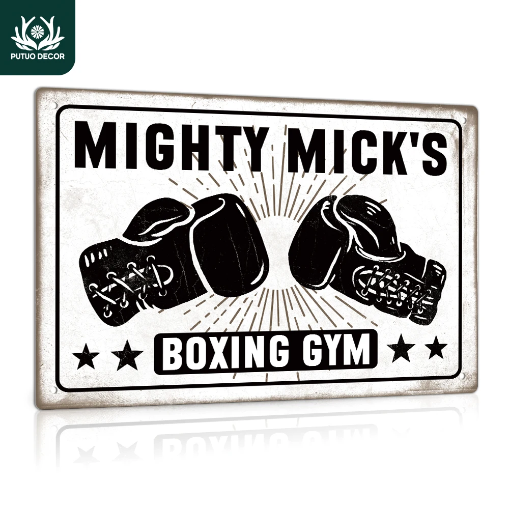 Putuo Decor-Mighty Mick's Boxing Gym, Personalized Plaque, Wall Decoration for Home, Farmhouse, Fight Gym, Sports, 1Pc