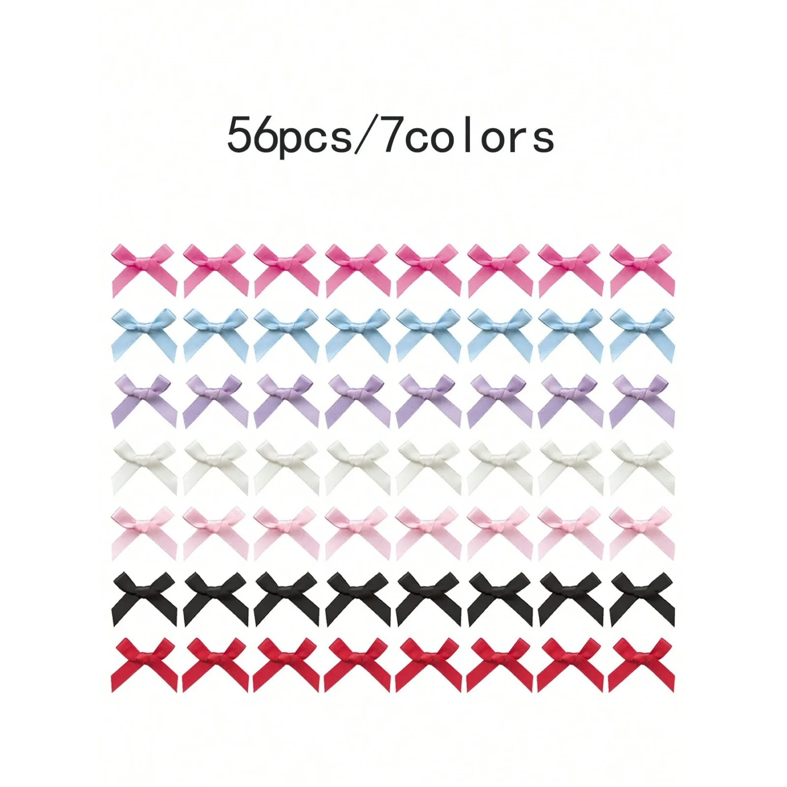 7-56PCS Multi-color Ribbon 4cm Bow Hair Clip Ballet Style Sweet Duckbill Clip Side Clip Dopamine Hair Braiding Headwear