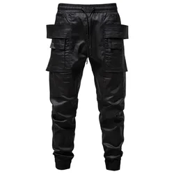 Cargo Pants Men Original Black Pants Overalls for Men Locomotive Loose Casual Heavy Industry Functional Leggings for Men