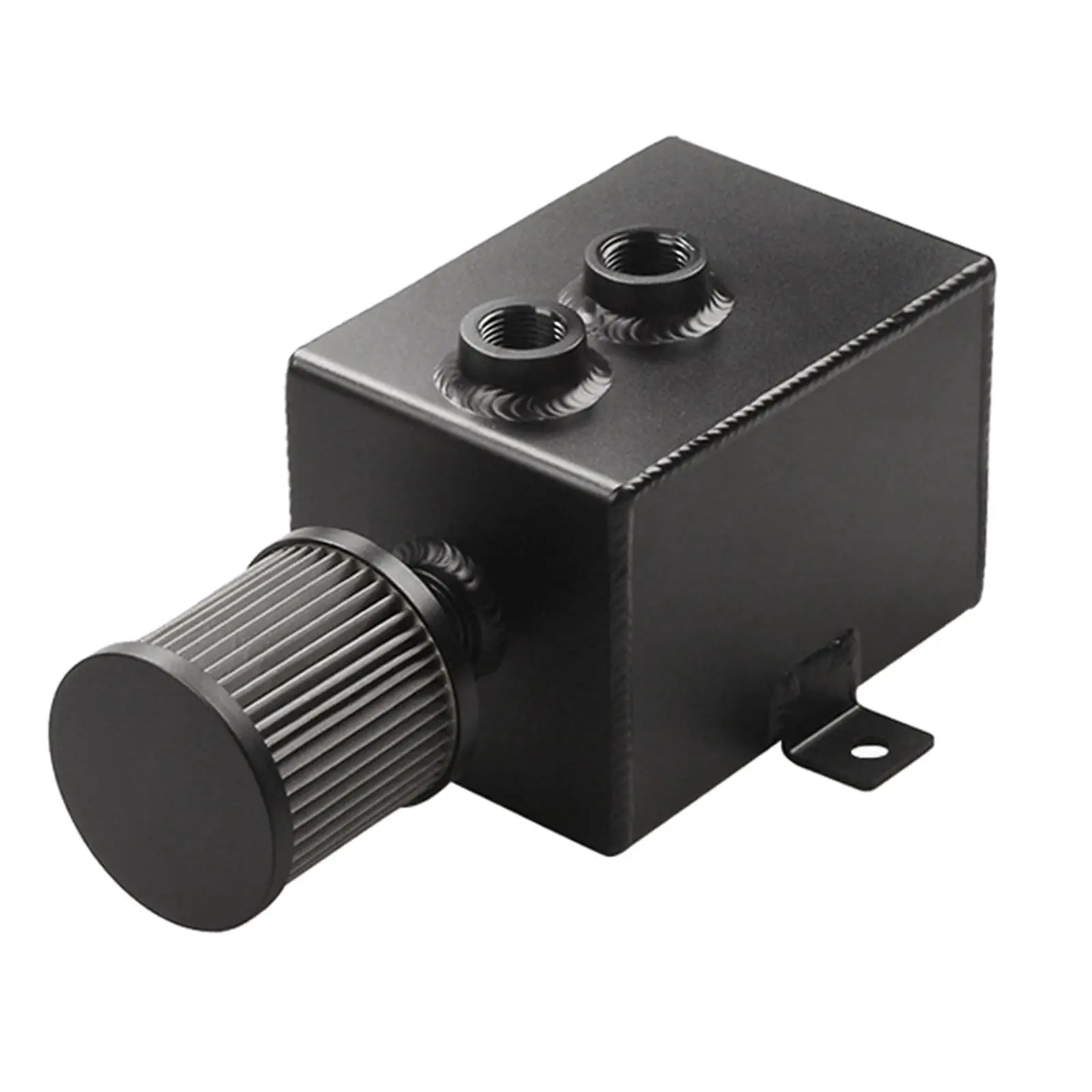 

Aluminum Oil Catch Can Breather Filter Kit Universal Auxiliary Fuel Reservoir Tank for Automotive Fuel Pressure Gauge