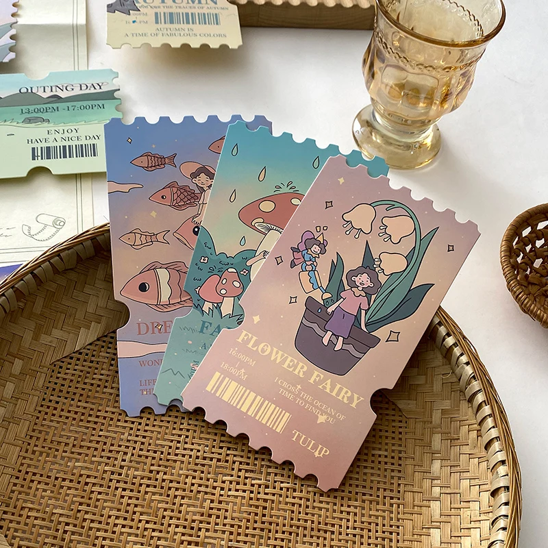 

Открытка с Биллами, серия Symeng Paradise, креативная открытка Ins, подарочная карта для милых девочек, 20 шт.