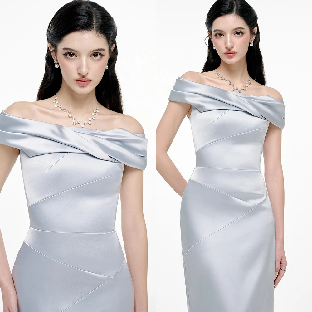 تخصيص مستقيم قارب الرقبة كاب كم فستان سهرة أنيق حساسة عالية الجودة فستان الحفلات الموضة الحديثة فستان الحفلة الراقصة #6