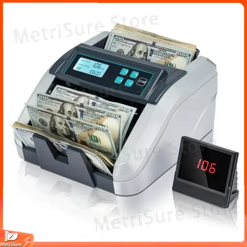 Multi-Currency Banknote Counter with LED Display for Banking Cash Management ROHS Certified Currency Counter Fast Accurate