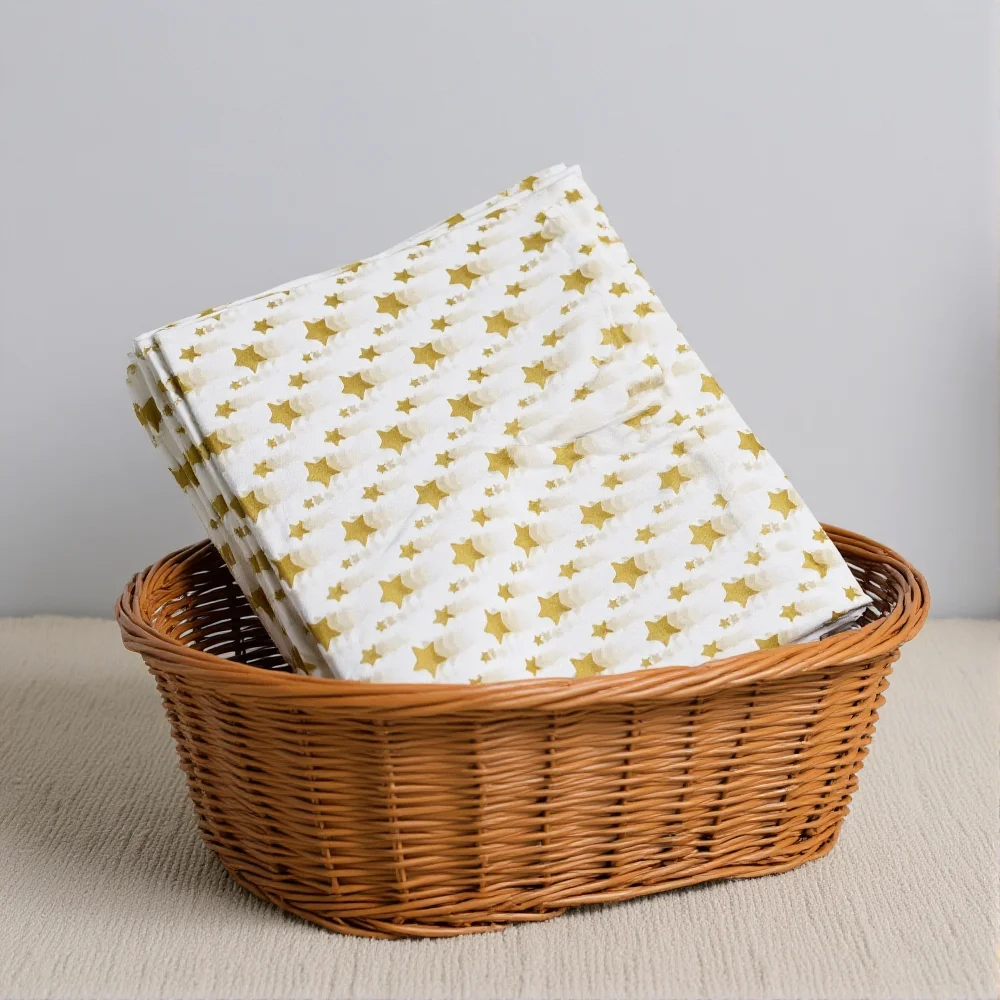 20 шт. 50*35 см папиросная бумага Золотая звезда в горошек с волнистым принтом DIY ремесло цветы подарки упаковочная бумага Свадебная вечеринка декоративная бумага