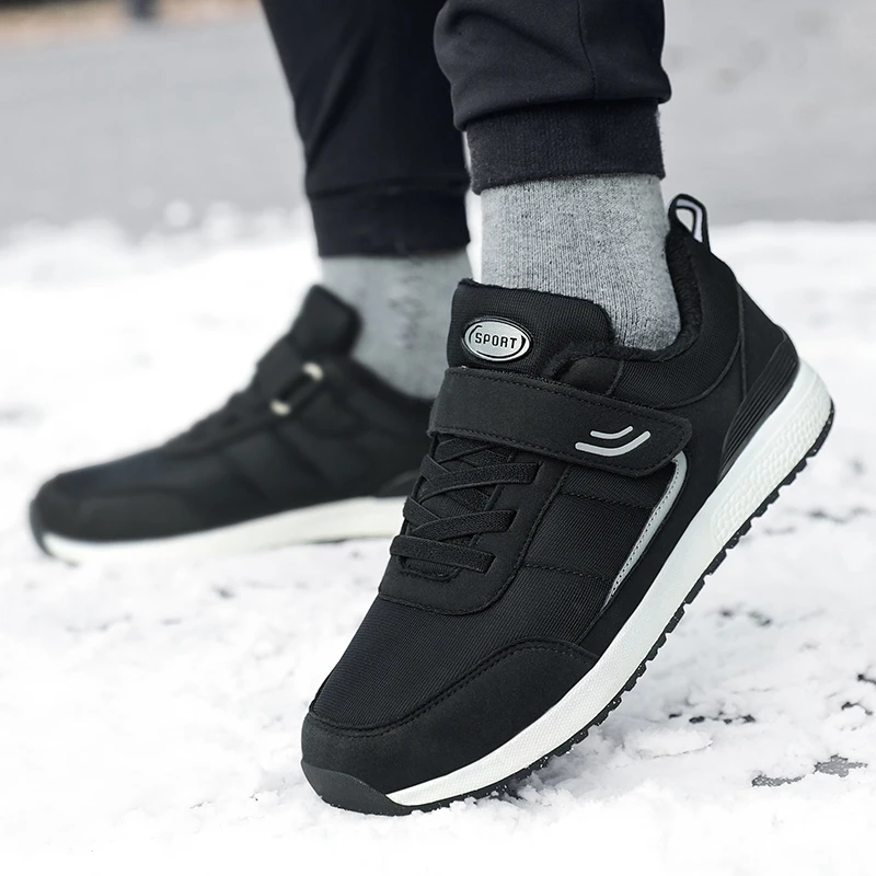 

Winter Men's Shoes New Plush Warm Non Slip Cotton Shoes Comfortable Outdoor Cold Proof Botas Para Hombre Big Size 47