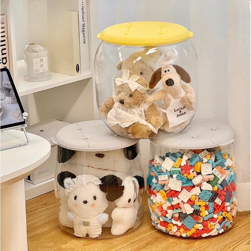 Multifunctional Children's Storage Stool - Portable Doll Storage Box, Decorative and Practical, Easy to Clean, Kids Organizer