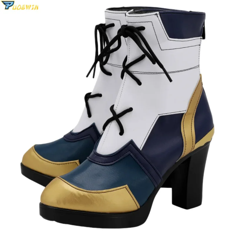 LOL True Damage Qiyana scarpe Cosplay stivali su misura di carnevale di Halloween