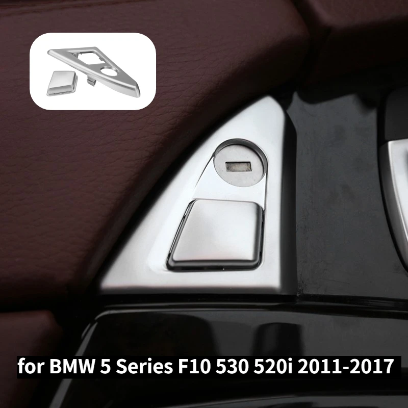 

2PCS Car Interior Front Center Console Panel Armrest Box Switch Button Knob Cover Trim for BMW 5 Series F10 530 520i 2011-2017