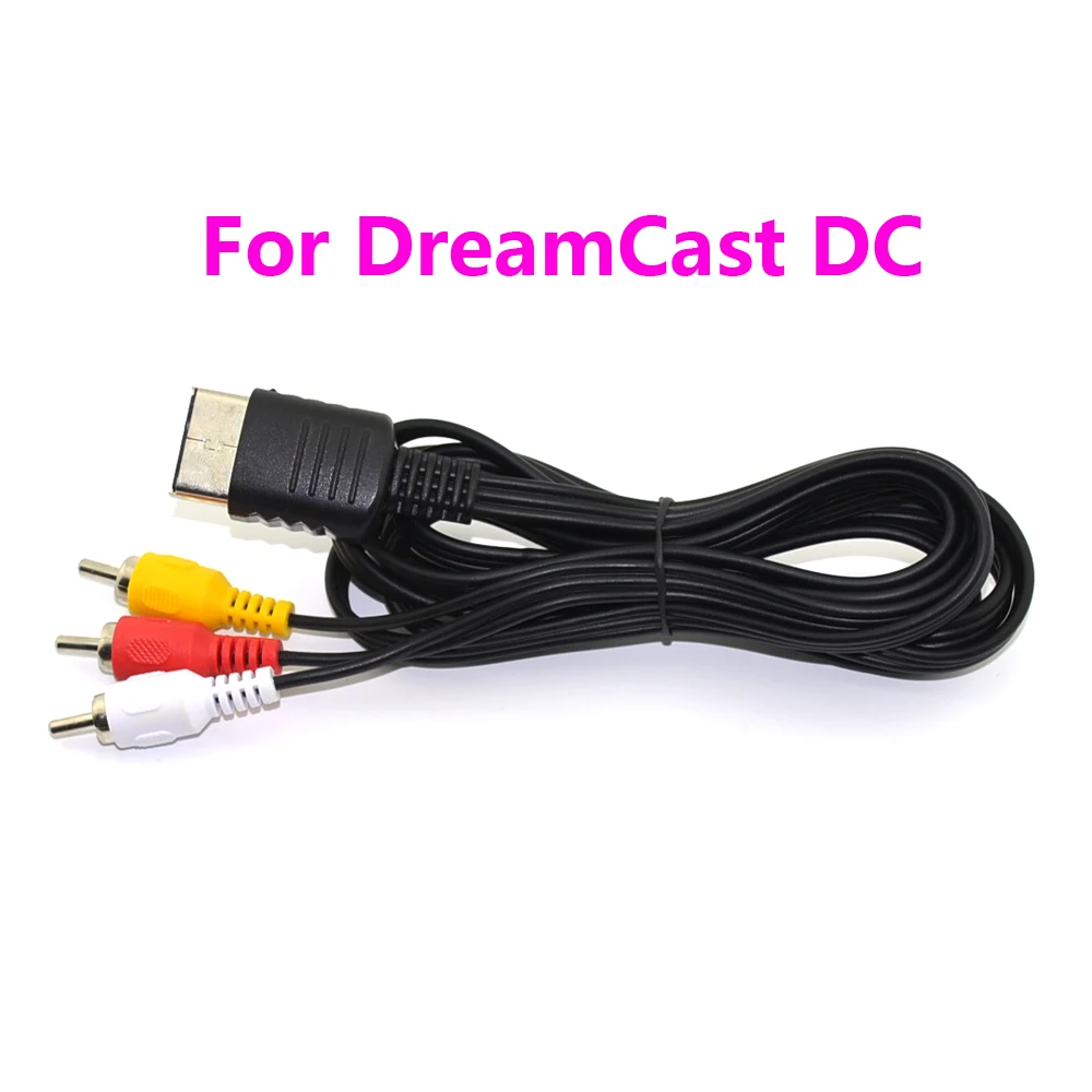 1.8m kabel audio-wideo dla SEGA dla DreamCast DC Audio AV TV wideo kabel Adapter 3RCA przewód konwertera dla głośnika CD DVD