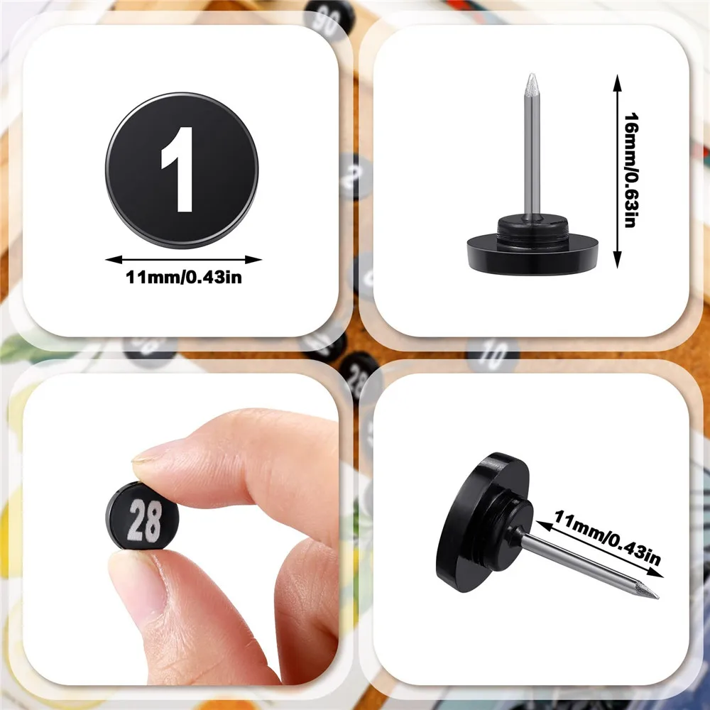 100 шт., штифты для рисования, 1-100