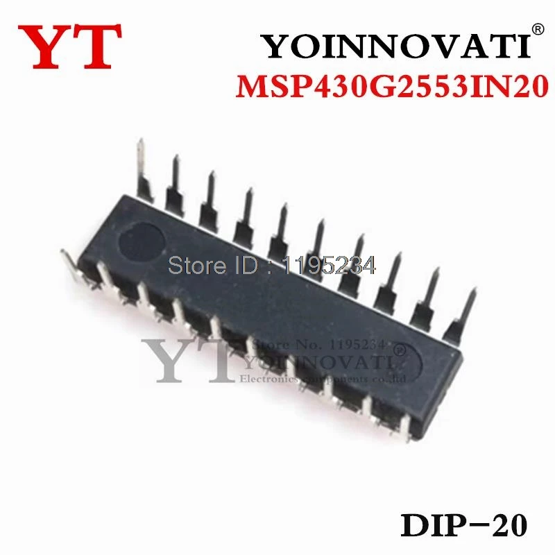 10pcs/Lot MSP430G2553IN20 MSP430G2553 M430G2553 DIP20