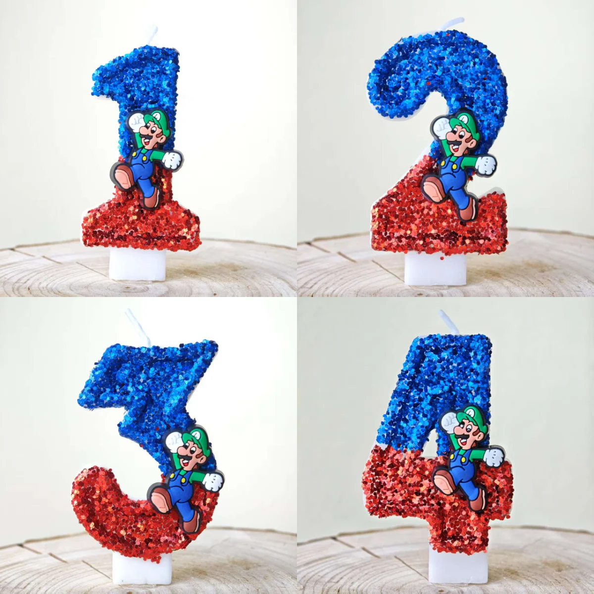 

Super Mario Number Candles Baby Birthday Cake Decoration Mario Birthday Party Cake Topper Baby Gift
