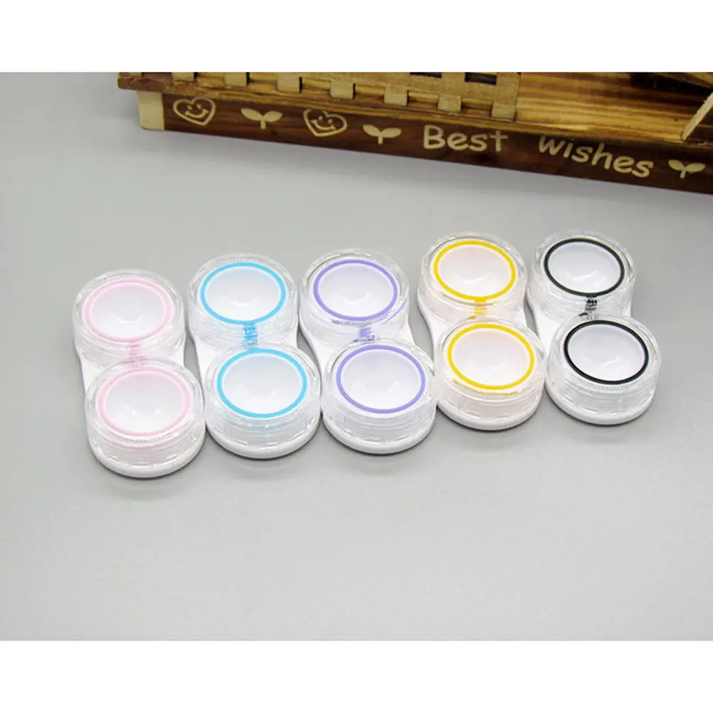 15Pcs Lens Case Set Premium Material Leak-Proof Clamshell Lens Storage Box Hygienic Anti-Bacterial Compact Design for Travel