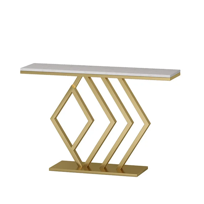 Marble porch table shelf wrought iron Nordic porch table modern simple home setting table cabinet door light luxury