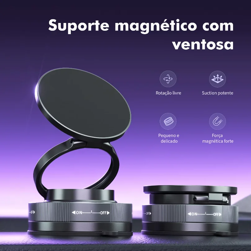 Magnetic Car Holder With Sink, Swivel 360 °, Compatible with iPhone 12-17 and Android, Brazil Coibeu 2026 new