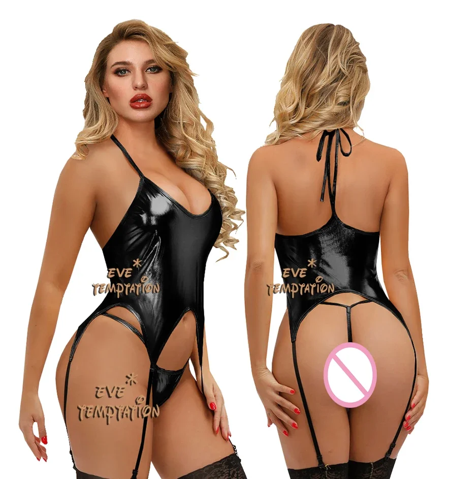 Ropa interior Sexy de PVC, picardías de baile erótico, lencería Stripper, sujetador abierto, ropa interior, notte íntimo, baile en barra