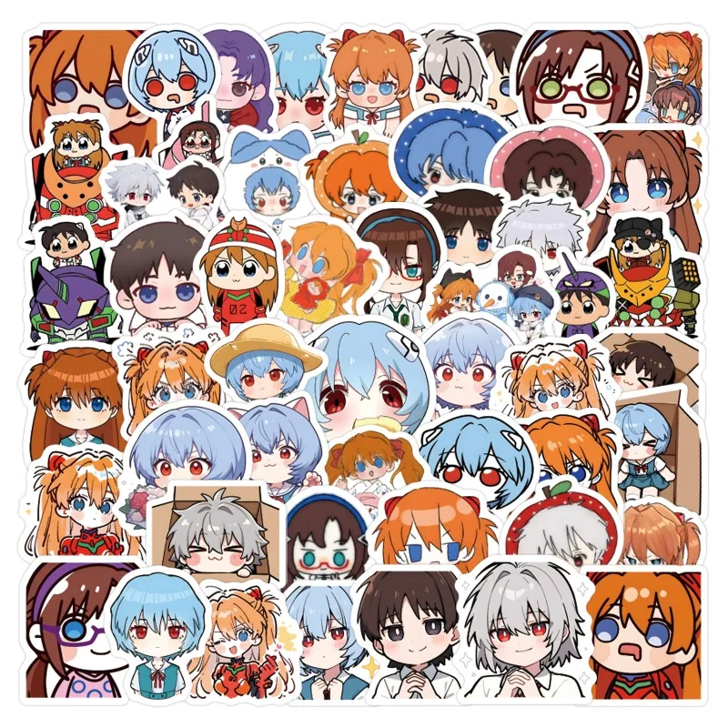 

Набор из 105 наклеек: Аниме-серия «Евангелион» (Q-версия), граффити, мультяшные, милые, креативные, для самостоятельного творчества