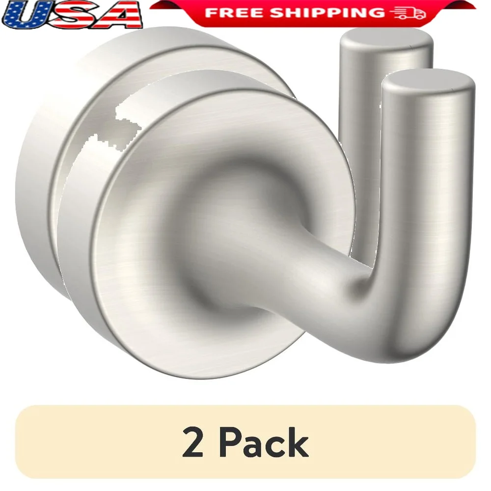 

Современный настенный крючок для халата, атласный никель, простая установка, устойчивая к ржавчине фурнитура для ванной комнаты в комплекте, чистые линии, стильная