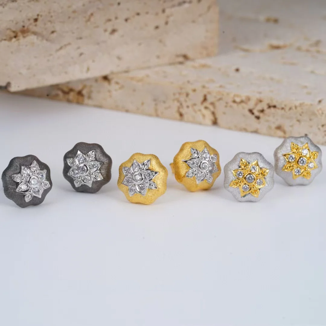 الإيطالية خمر 925 الفضة النقية والمجوهرات الذهب السداسية ريغاتو الأذن مربط للنساء الرجال الأحجار الكريمة الطبيعية الجنس الأسود أقراط