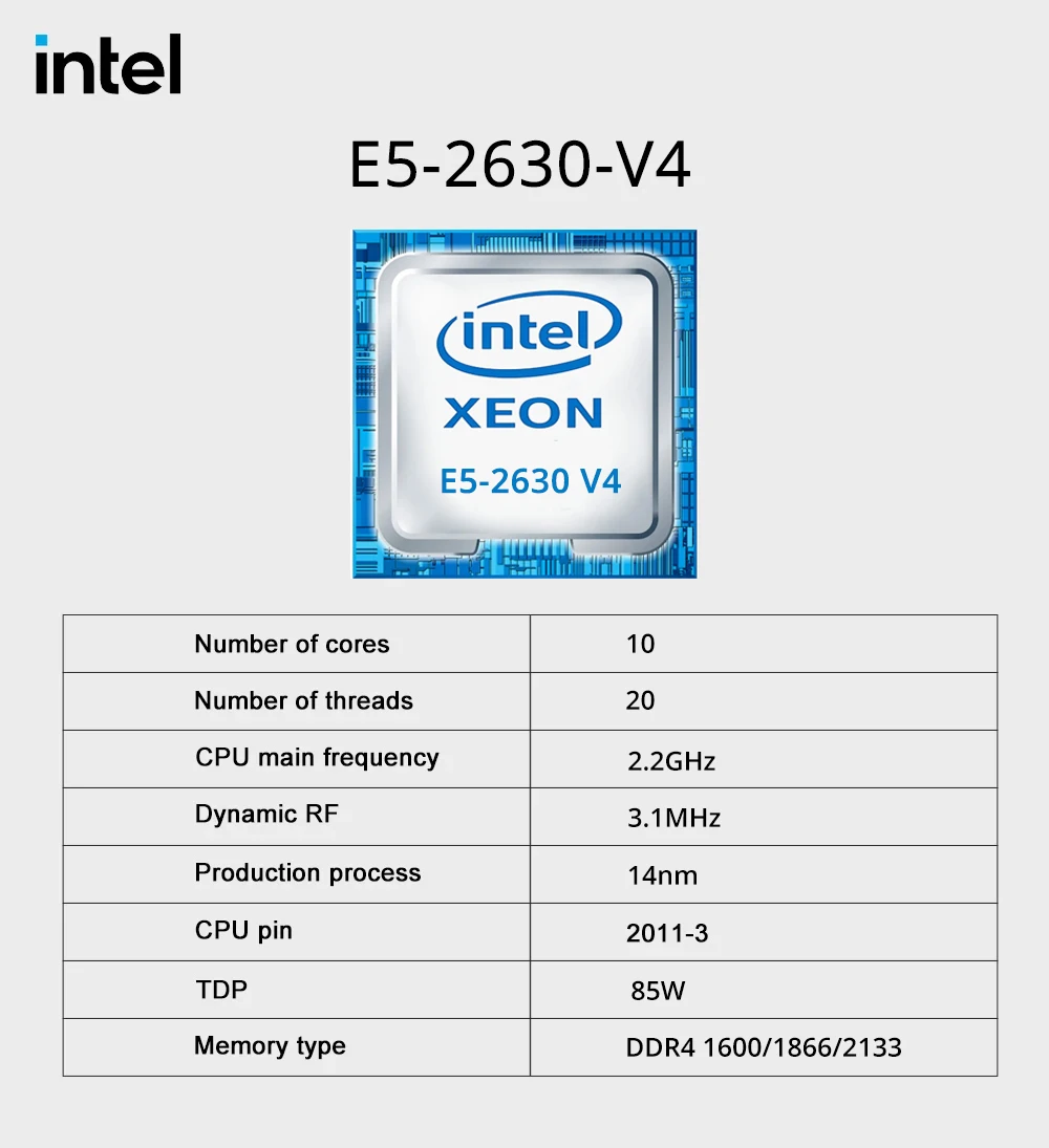 MOUGOL X99 Gaming Motherboard Set with Intel Xeon E5 2630 V4 & DDR4 8Gx2 2133MHz Dual Channel RAM M.2 NVME for Desktop PC - view 2