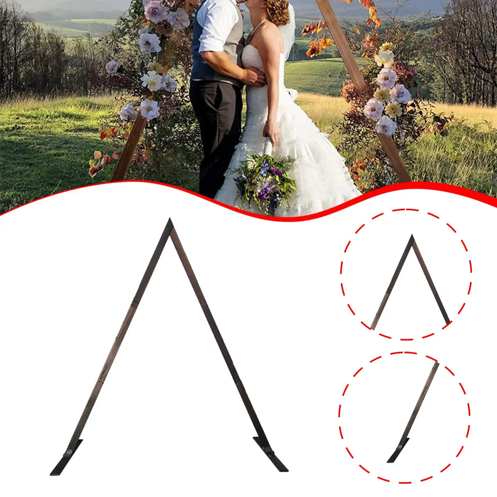 

Wooden Wedding Arch 250cm Wedding Backdrop Stand for Ceremony Beach Proposal