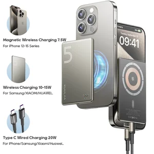 Kuulaa Magsafe باور بانك 5000 مللي أمبير شاحن هاتف لاسلكي مغناطيسي بطارية خارجية 20 واط شحن سريع لجهاز iPhone 16 15 Powerbank أفضل 10 بيلا كوداي للجوال مبيعا - رقم 7