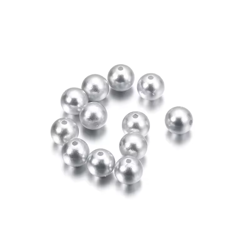 10-1000pcs/lot 3-20mm Straight Holes Acrylic Imitation Pearl Beige Bracelet Round Beads For DIY Craft Jewelry Making Supplies - Image 27