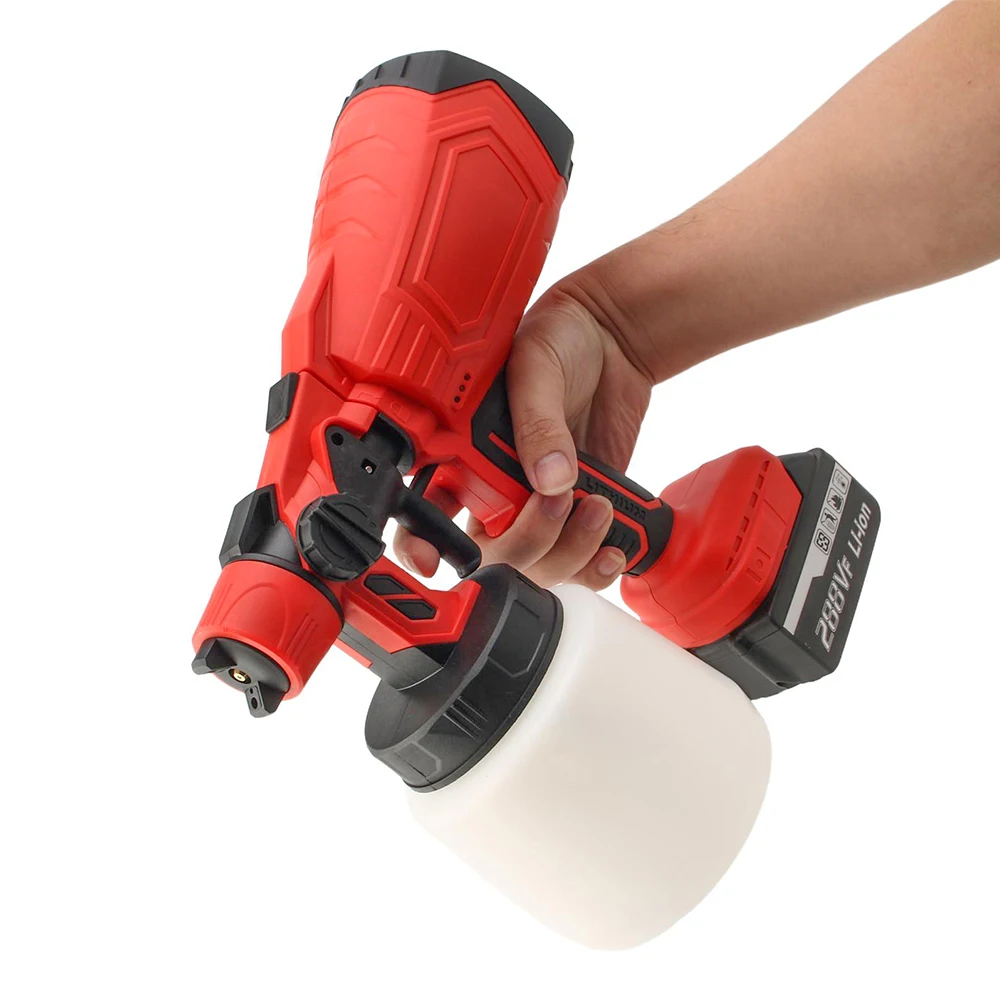 1000W Elektrische Kabellose Spritzpistole Hochleistungs-HVLP-Farbsprühgerät Auto-Stahlbeschichtungs-Airbrush-Spritzpistole für Makita 18V Akku – Detail 13